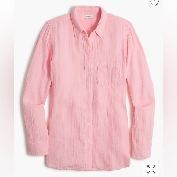 J. Crew Petite gauze button-up shirt* - Picture 1 of 8